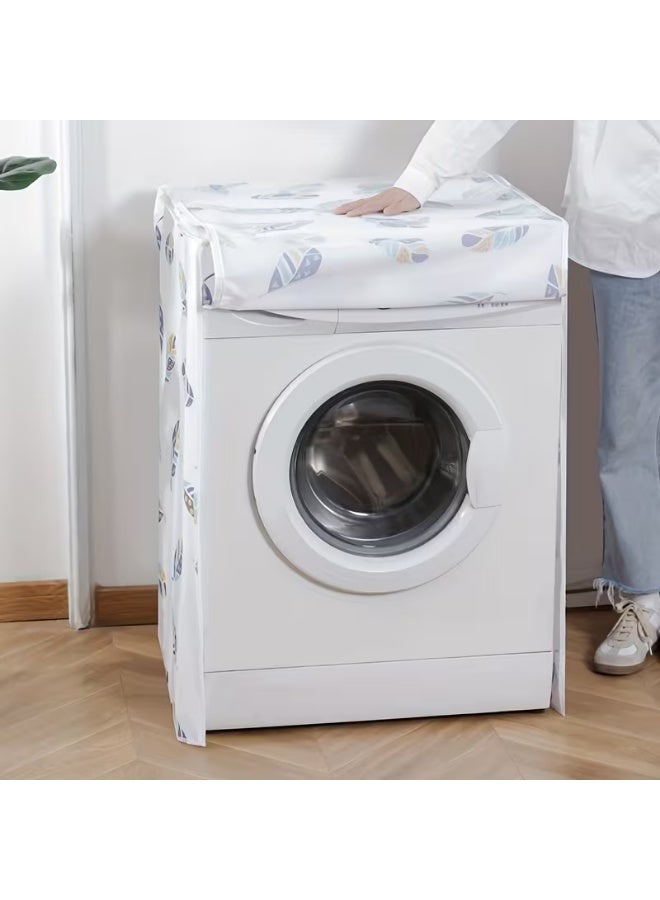 Waterproof Washing Machine Cover with 3-Sided Protection, Soft Fabric Dust Cover for Top Load and Front Load Washers, Appliance Protector for Laundry Room - Image 3